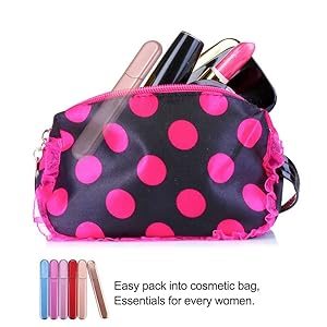 MiDenso Premium Glass Nail File with Case, Crystal Diamond Salon Best Beauty Nail Buffer for Natural and Acrylic Nails Christmas Gift for Woman and Man,Rose Red