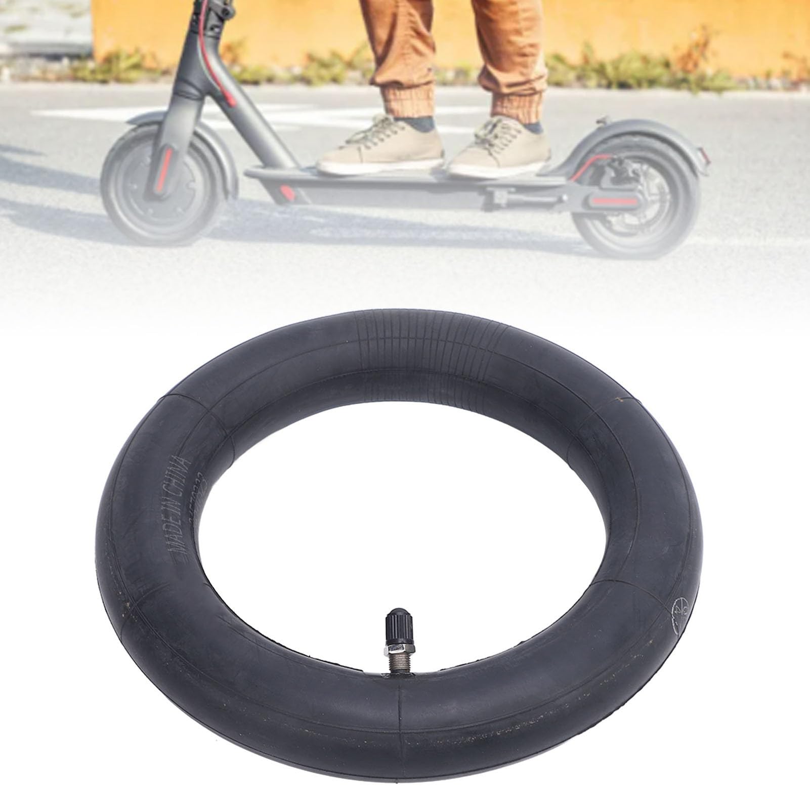 Tubi Interni D'aria per Moto 10x2, Nullabile Camera D'aria per Scooter Elettrico, 10 Pollici Camera D'aria di Ricambio Ispessita con Valvola Dritta per Scooter Elettrico