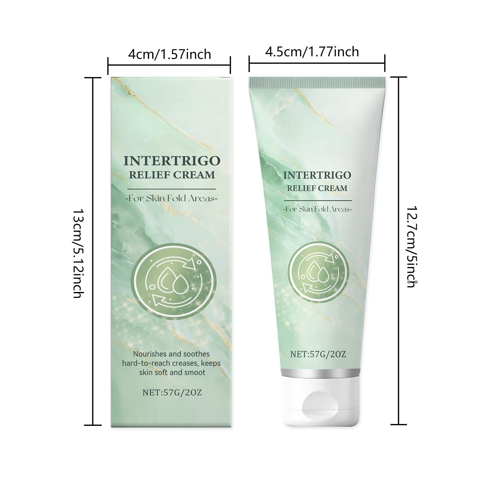 Crème De Soulagement Intertrigo, Crème Contre Les Plis Cutanés Formule À Absorption Rapide, Lotion Apaisante Non Grasse, Aide À Réduire Frottements Et Irritations Pour Hommes Femmes