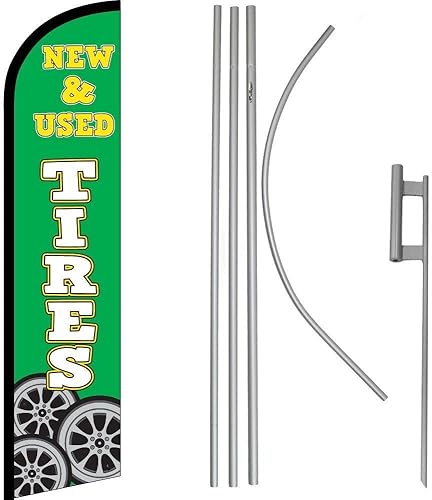 Premium UsedWindless Flag & 16' Flagpole KitGround