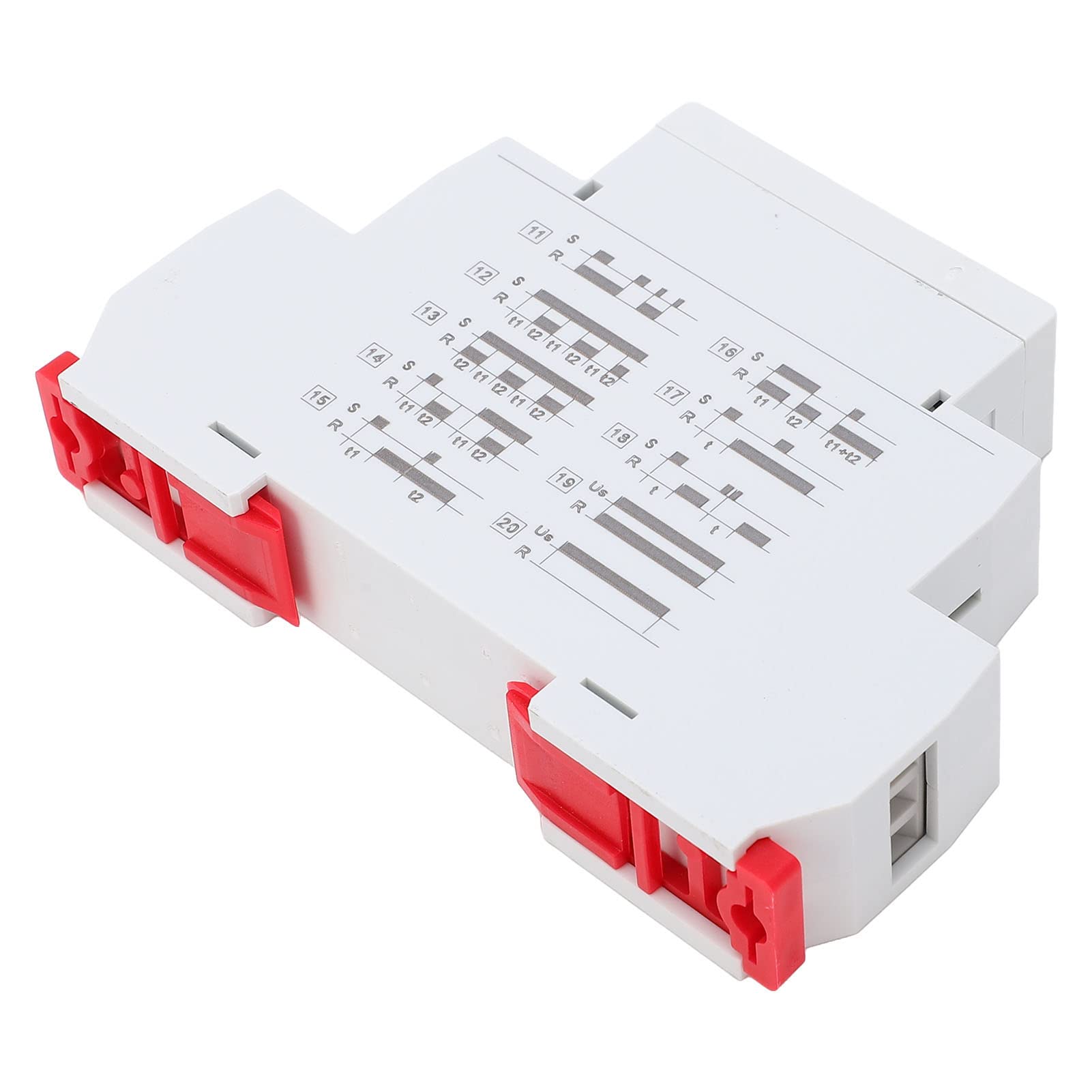 Temporizador de retardo de relé de Tiempo con Pantalla Digital y Rango de temporización Ajustable - CA 12 V - 240 V - Carcasa de ABS Retardante de Llama para Interruptor de