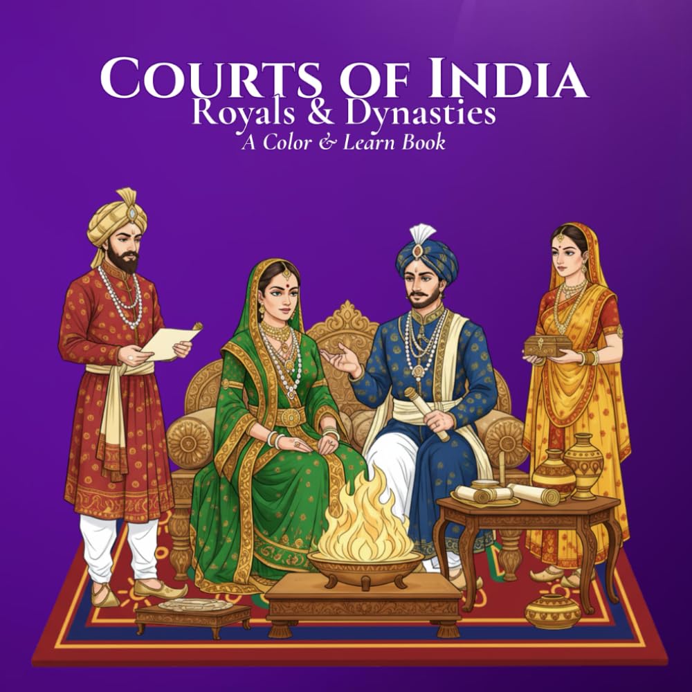 Royals & Dynasties Courts of India A Color & Learn Book: An Intricate, Educational Coloring Adventure Bringing Ancient to Early 20th‑Century History ... Learn History’s Courts, Crowns, and Kingdoms)