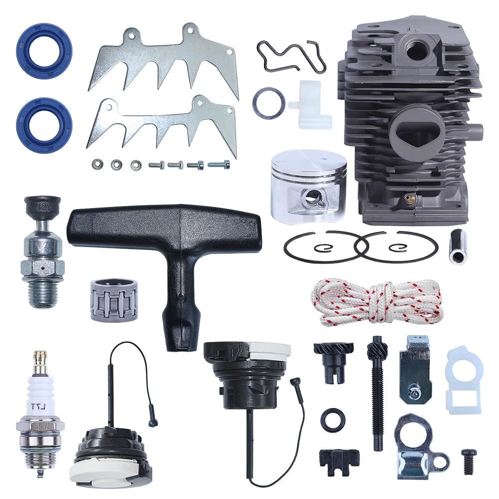 Kit de Ajuste de púas de Arranque Dg de pistón de Cilindro de 46mm for Motosierra Stih MS280 MS270 MS 270 280, Kit de trinquete de Arranque con Tapa de Gas
