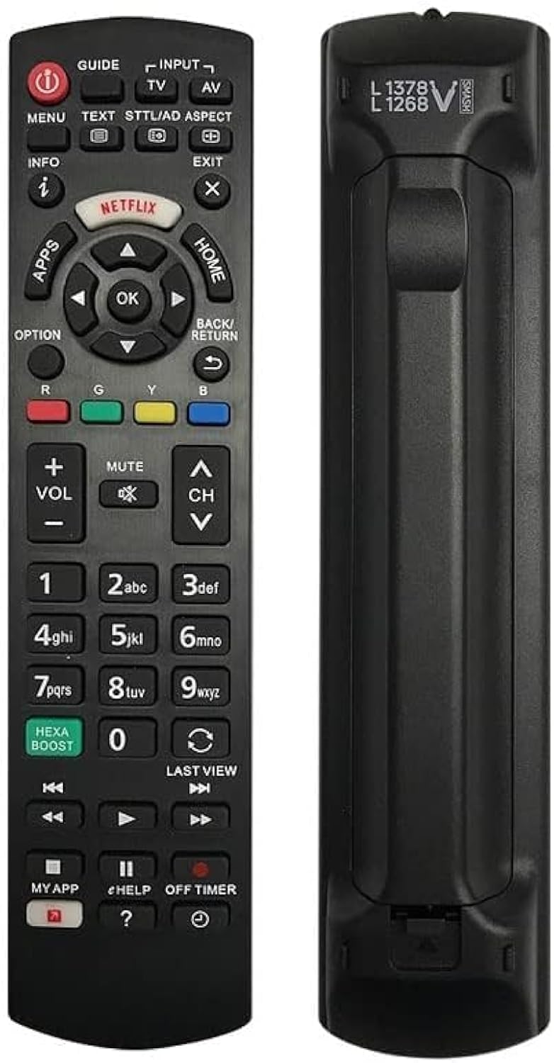 L1378/L1268V Replacement Remote control Compatible with Panasonic TV