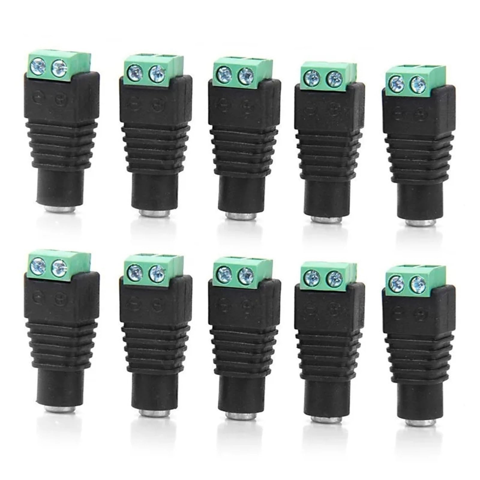 DC Power Cable Female Plug Connector 5,5 x 2,1 mm Jack Adapter do kamery CCTV LED Strip 10 szt