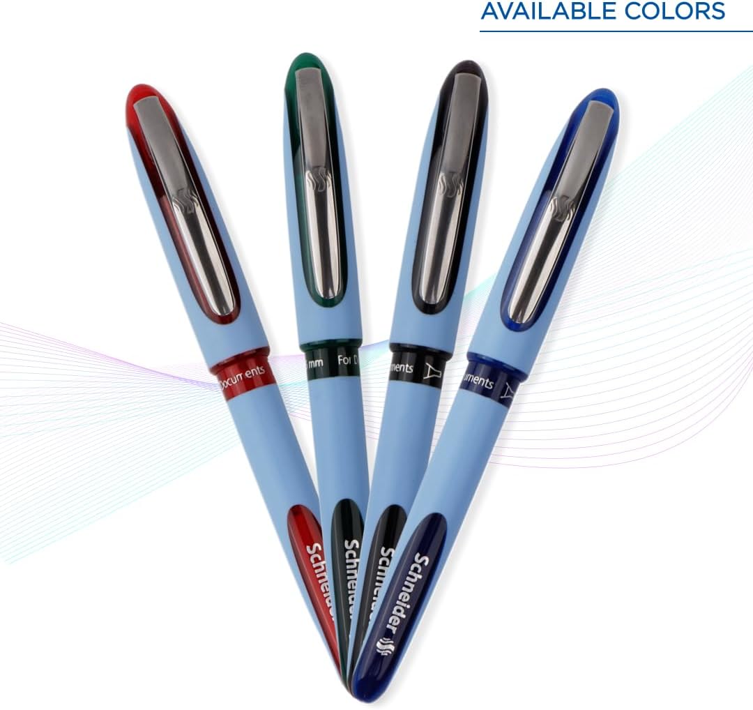 Luxor Schneider One Hybrid Roller Ball Pen - Black | 0.3mm | Made in Germany | 2500 mtrs writing length | Waterproof Ink | Consistent ink flow | Ideal for Professionals-Office Pen essential