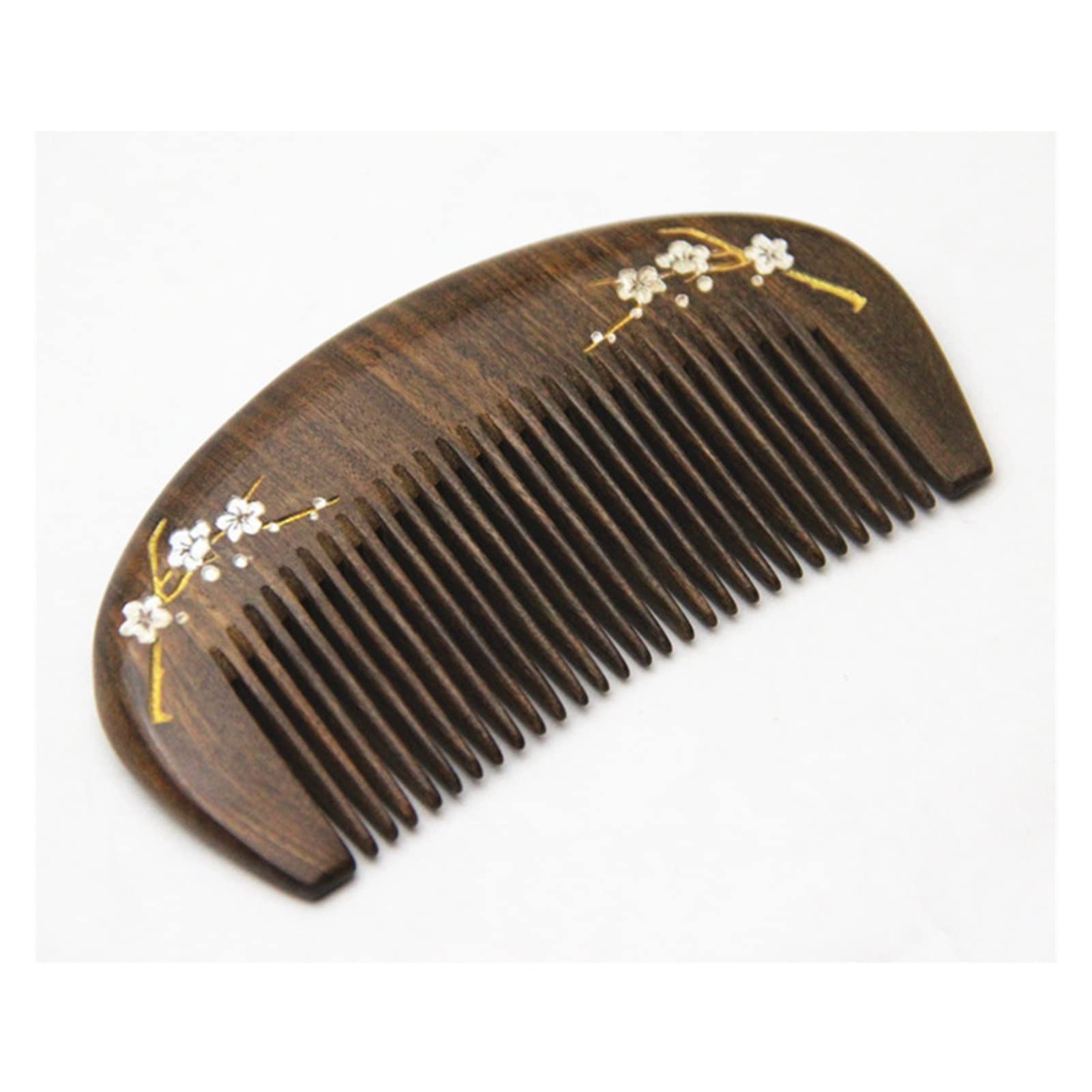 1 PCS Natural Gold Sandalwood Wood Head Combs Combs de Bolsillo Peinores for Mujeres Regalos Accesorios for peinar el Peinado