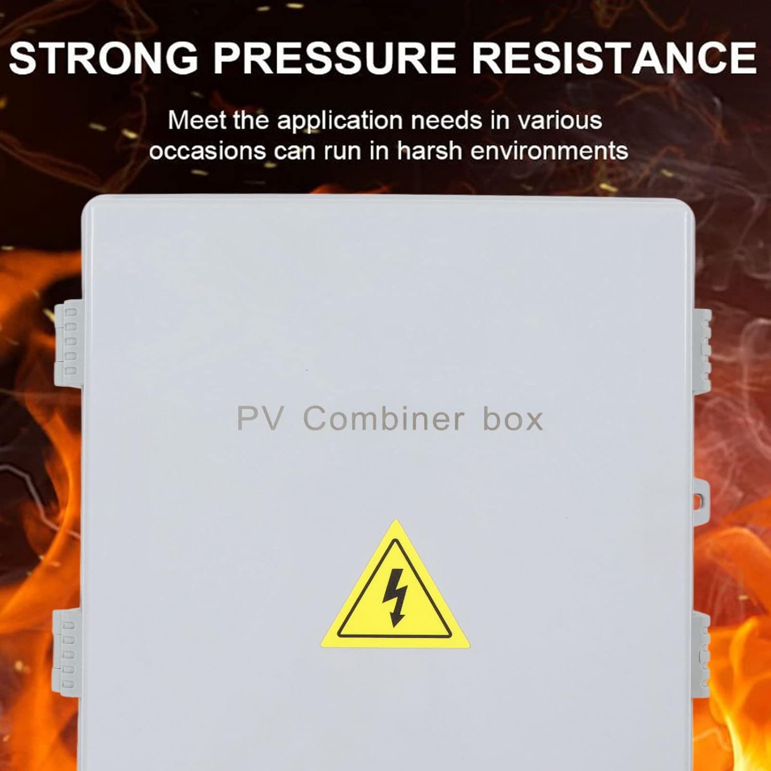 Focket 8 String PV Combiner Box, Waterproof Solar Combiner Box with 80A Circuit Breaker, 10A Rated Current, Arreste & Solar Connector for On/Off Grid Solar Panel System