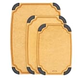 Elihome Essential Series 3-in-1 Cutting Board Set, Knife Friendly, Dishwasher Safe, Juice Groove, Reversible, Non-Porous, Eco-Friendly, Set of 3