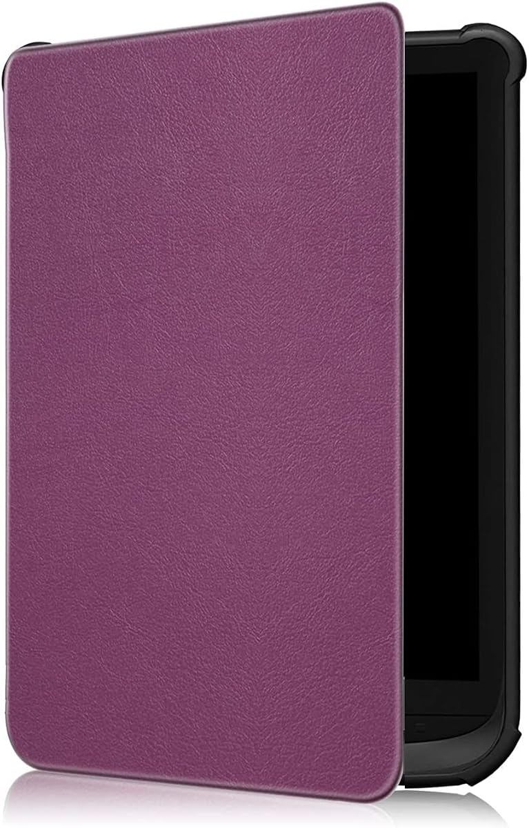 Compatible con Pocketbook Touch Lux 4 / Touch Lux 5 / Basic Lux 2 / Touch HD 3 Funda para tableta Funda protectora de cuero Funda protectora ultra delgada Funda con soporte Auto Wake/Sleep (púrpura)