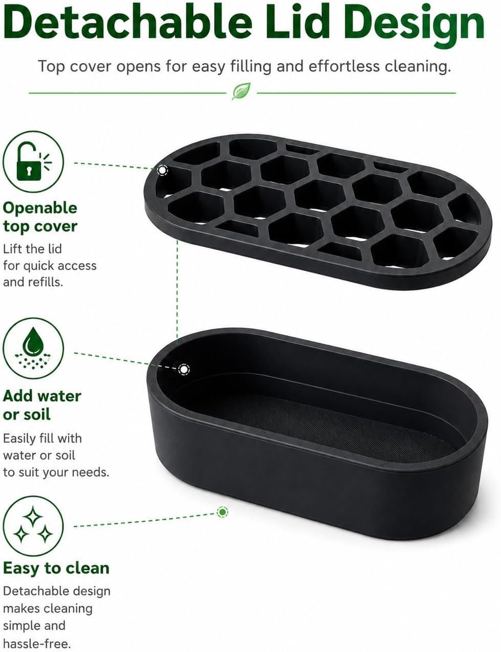 Green Onion Regrower Sprouting Kit Hydroponic Indoor Herb Planter Tray Vegetable Growing Container for Kitchen Window Gardening System Compatible with Green Onion Shredder Regrowth