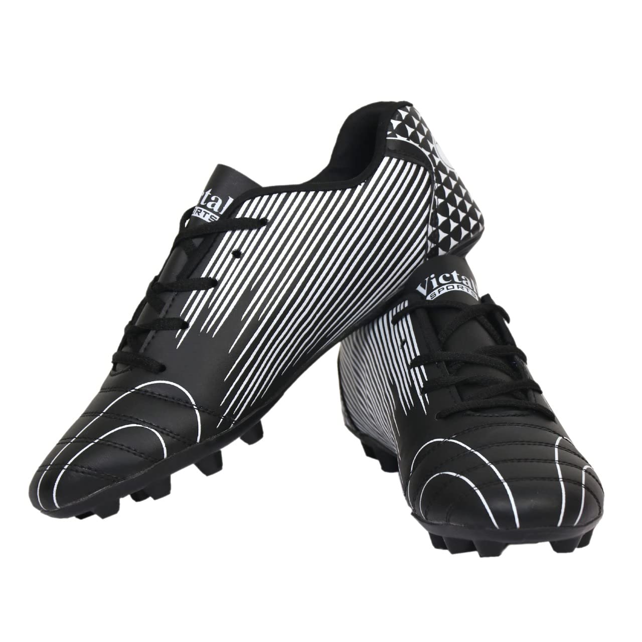 Victall Unisex PU Black Football Shoes/Soccer Shoes (Numeric_6) (B0BVHWPM65) Amazon Price History, Amazon Price Tracker