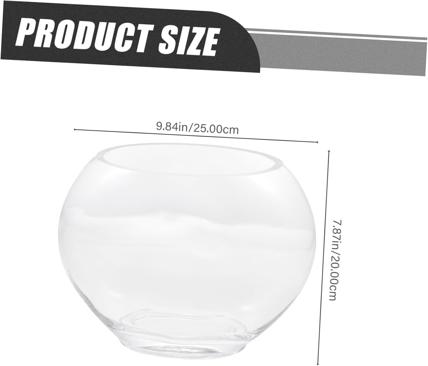 Yardwe Small Desktop Glass Fish Tank for Fish Landscape Bottles and Plant Storage Pot for Room and Office Decor