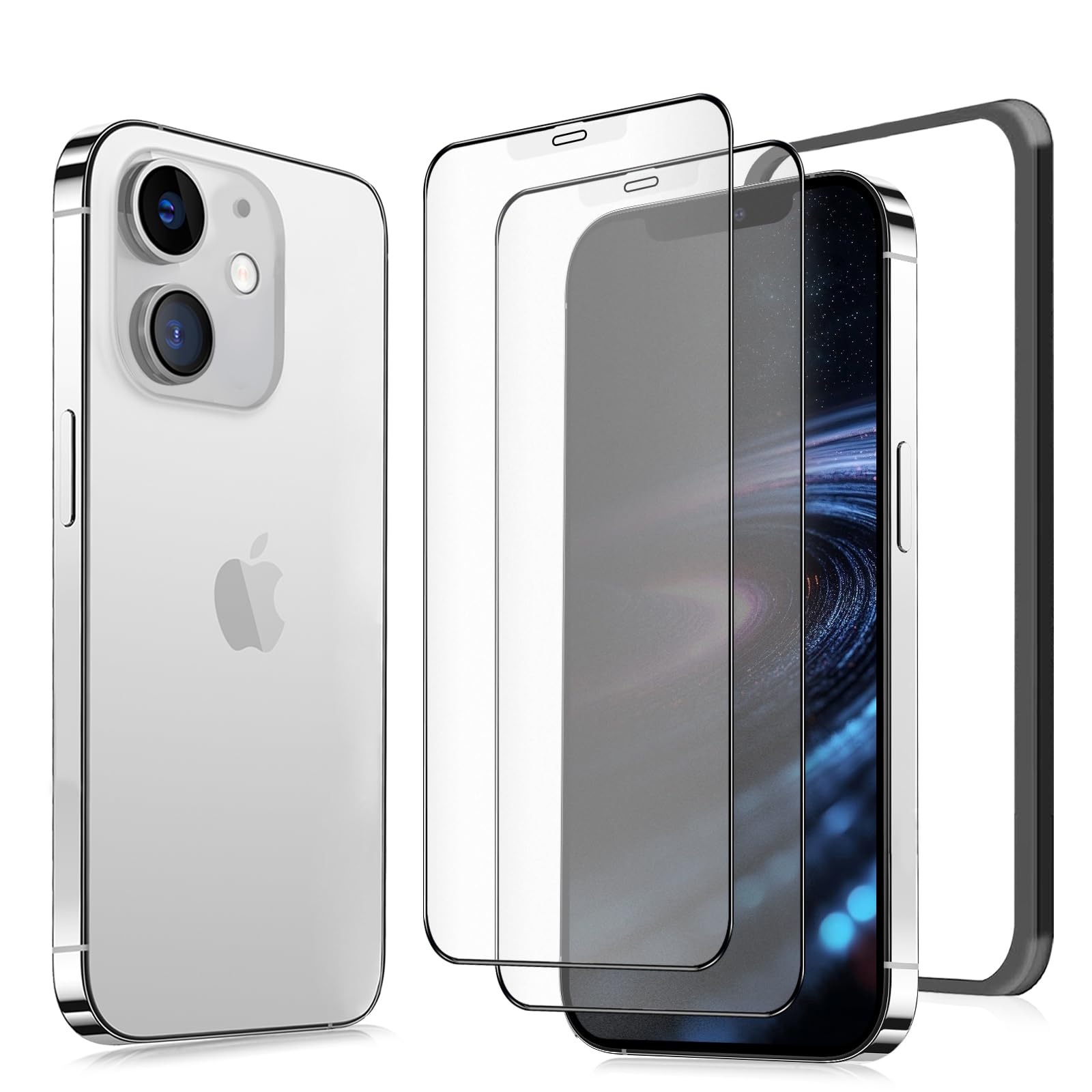 MINIKA 【アンチグレアフィルム】 iPhone 12 Mini 用の 保護フィルム さらさら いPhone 12Mini ガラスフィルム アンチグレア 反射防止 アイフォン 12 ミニ フィルム サラサラ 指紋防止 全面保護 高感度タッチ 【ガイド枠付き / 2枚セット】