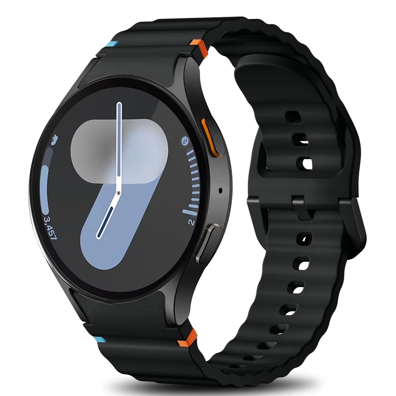 Bransoletki kompatybilne z Samsung Galaxy Watch 7 40 mm, 44 mm - ulepszony, bez luk, sportowy pasek silikonowy do Watch-S 6, 5, 4 FE, 20 mm do Galaxy Watch Classic/Pro