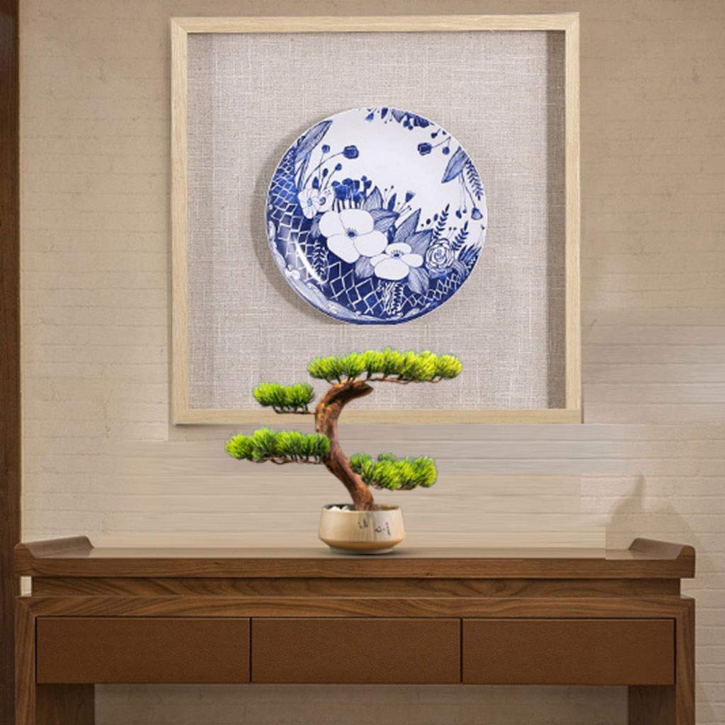 Artificielle Bonsaï Nouvelle simulation chinoise Petite Yiningbin Pine Arbre Simulation Tree Jardin d'extérieur Accueil Décoration de bureau Faux Plante Potouche Simulation Arbre Bonsaï Plante Artific