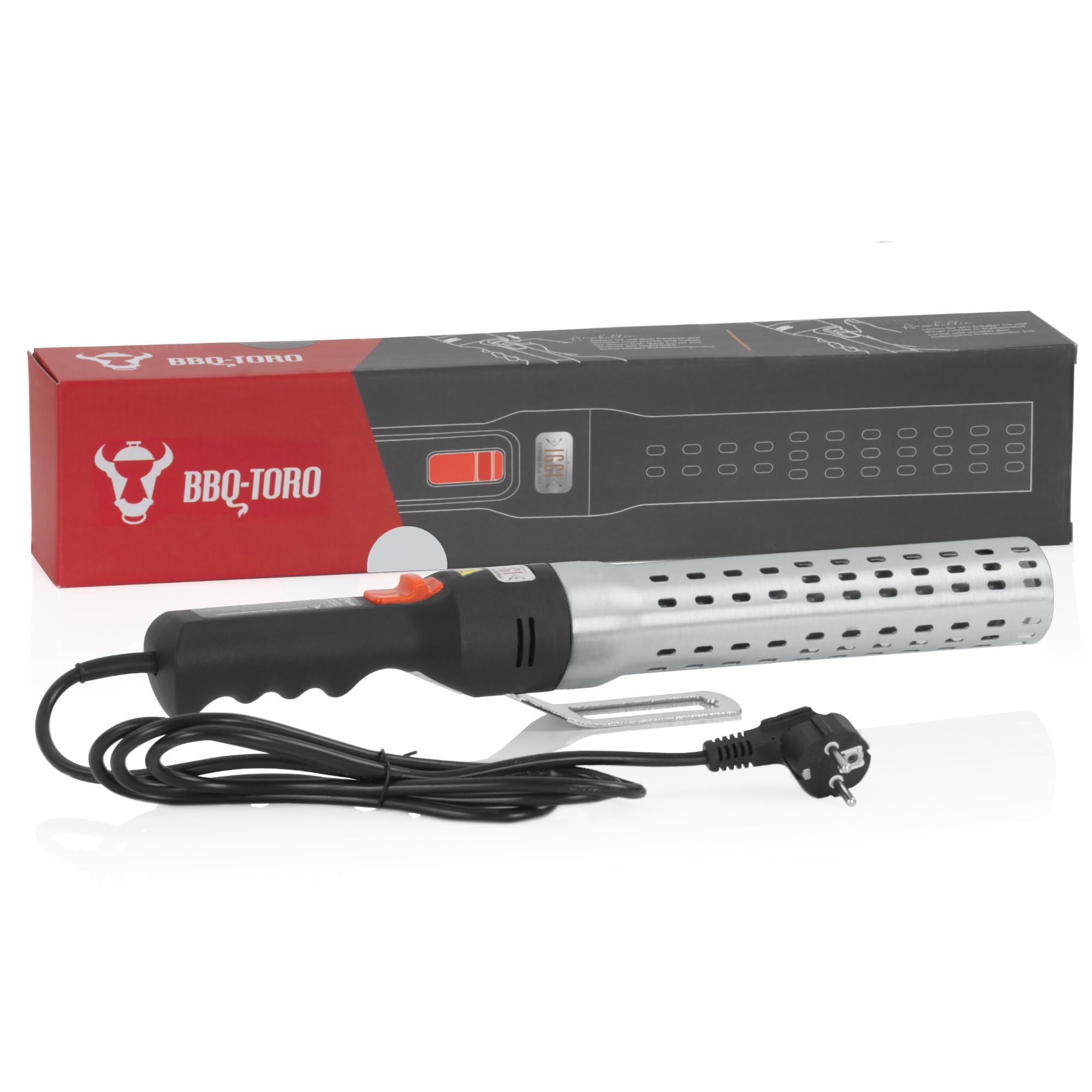 BBQ-Toro Elektrischer Grillanzünder IGGI | 2000 W, 650 °C | Elektro Kohleanzünder für BBQ Holzkohle, Grill und Kamin | Outdoor Feueranzünder | Grillkohlezünder, Grillzünder, Kaminanzünder