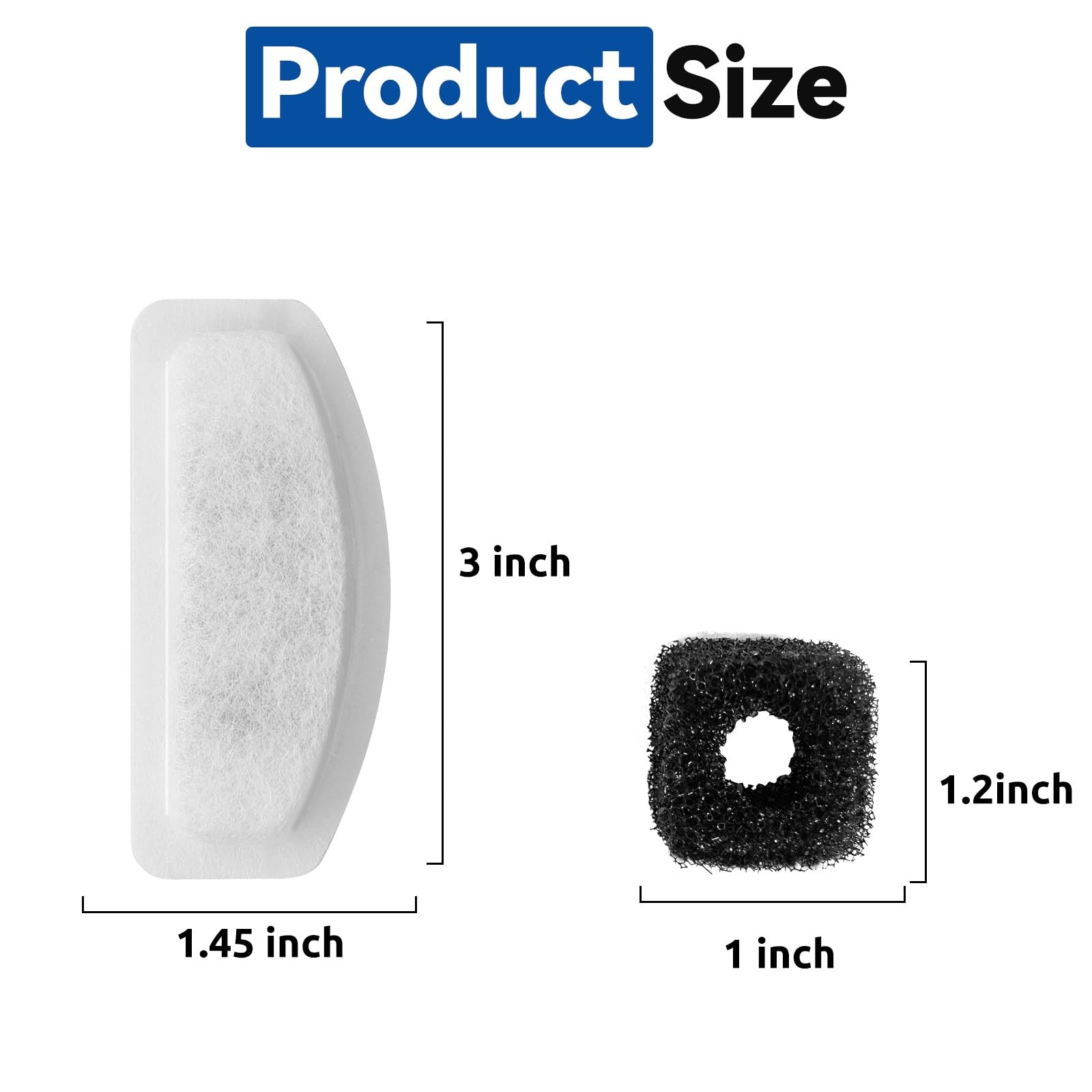 Confezione da 24 filtri di ricambio per fontana per gatti ORSDA, compatibili con fontana d'acqua per gatti ORSDA 2L in acciaio inossidabile, fontana per animali domestici D30 per gatti (12 filtri