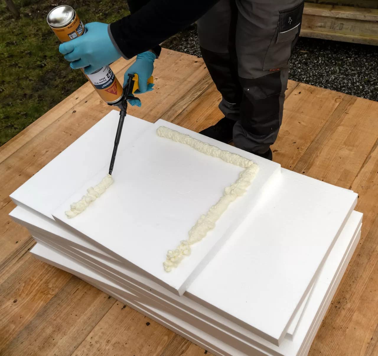 Sika Boom 562 Foam Fix Plus WDVS - Lote de 6 láminas de espuma de poliuretano para aislamiento (750 ml)