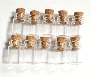 ガラス容器（高さ1.8cm×直径1.2cm/絞り口/容量1ml）10個 ミニ小瓶 まとめ売り