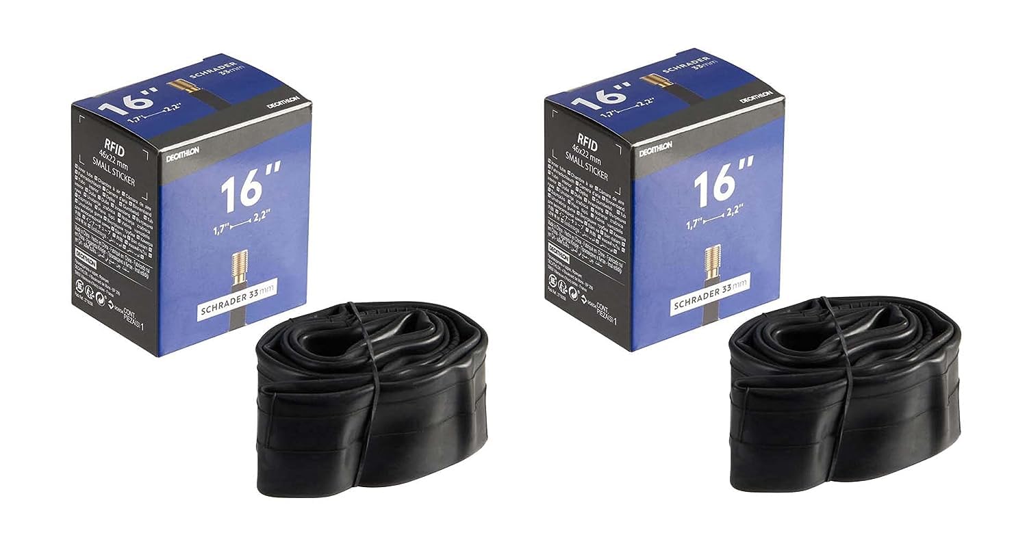 Schrodinger 40062 Bicycle Cycle Inner Tube (16 inch) 16" x 1.7" / 2.2" Schrader 33mm / 33L
