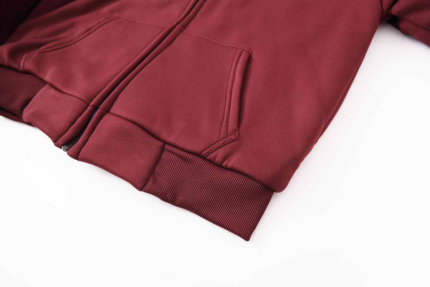 LeeHanTon Boys' Fashion Zip Up Hoodie Plain Comfort Fleece Jacket Youth Heavyweight Sherpa Lined Sweatshirts - Image 5