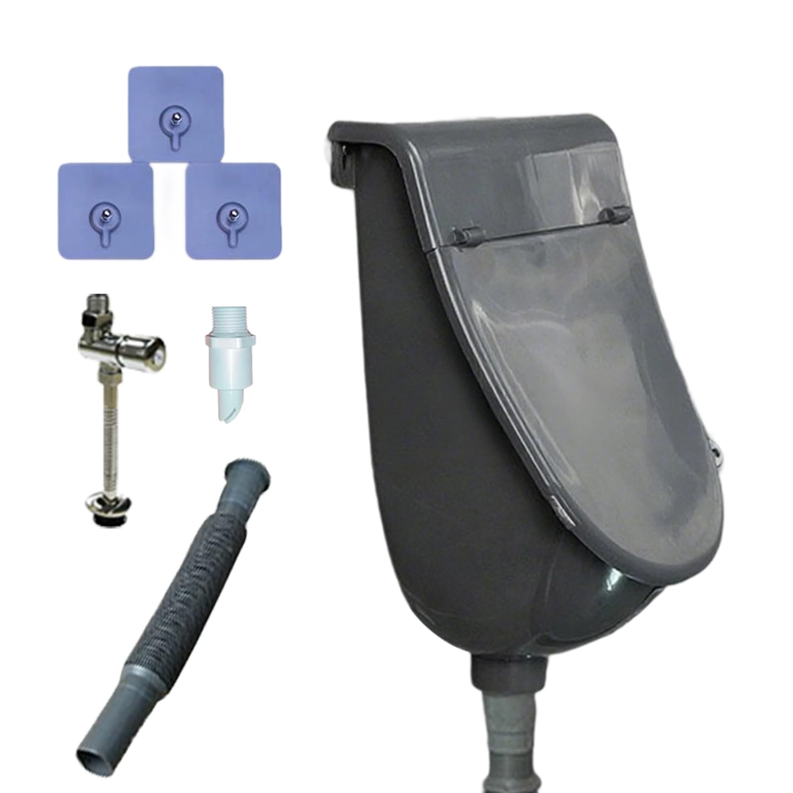 Urinario de exterior Tapa Anti-Olor Estilo WC Hombre Montaje Pared | Urinario para exteriores Desviador Para Hogar, Cobertizo, Patio, , Garaje, Obra, Parque Público, Camping