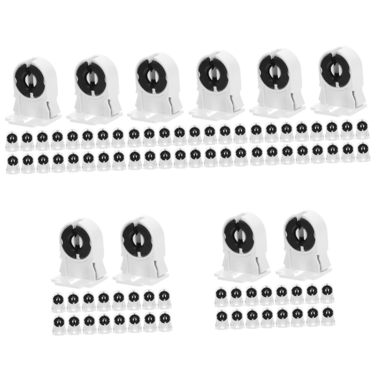 jojofuny 250pcs Fluorescent Tube Light Holder Lamp Socket Holders Tombstone Socket for Outdoor Indoor
