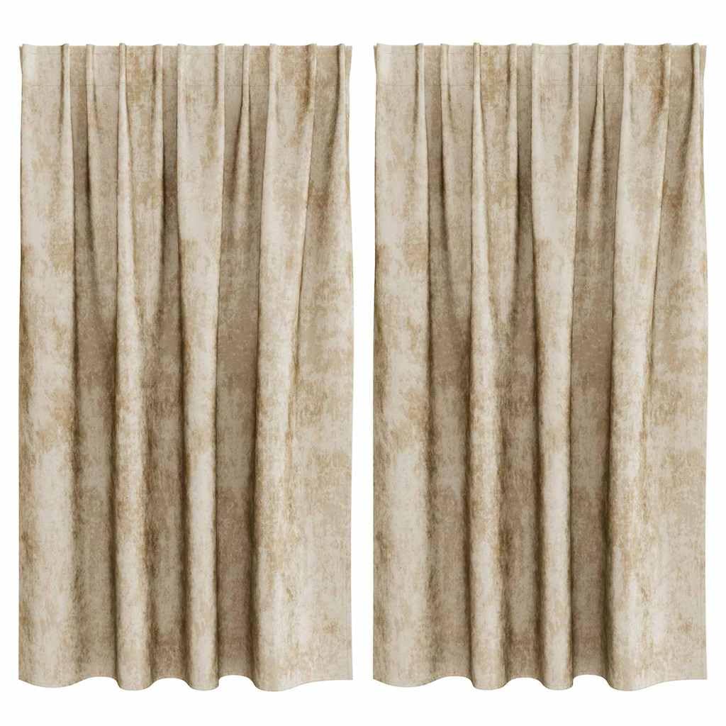 Rideau occultant velours isolant phonique et thermique crème 140x140
