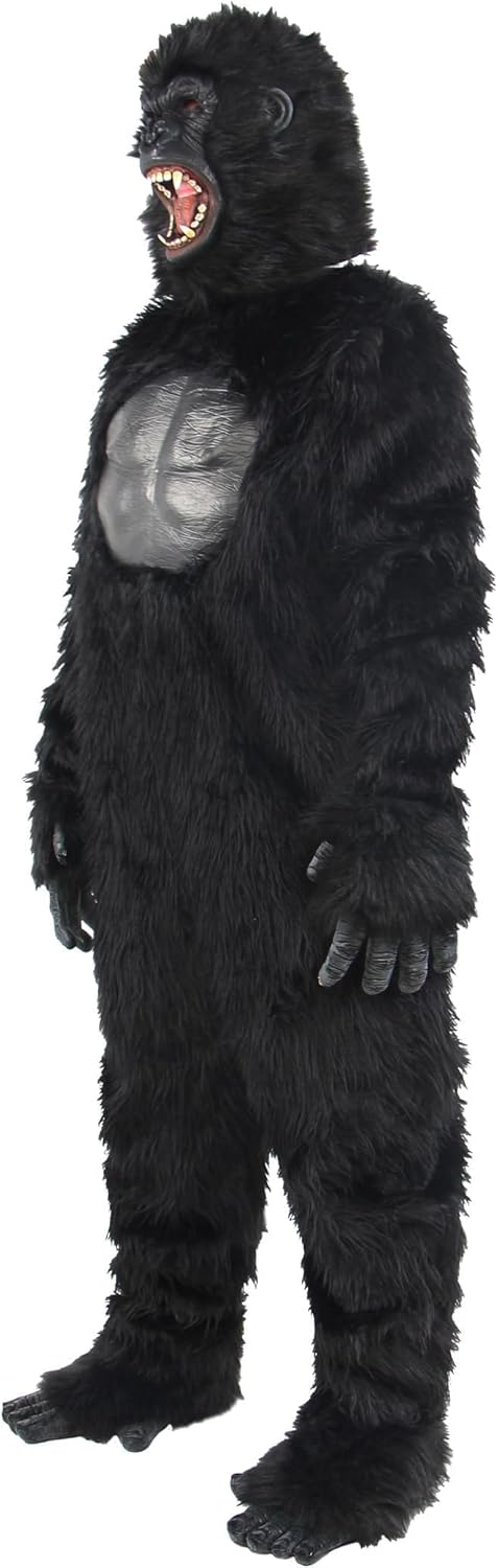 Gorilla Costume Adult Men Ape Suit Full Body Halloween Mens Realistic Plus Size Chimpanzees Costumes Cosplay Outfit - Image 2