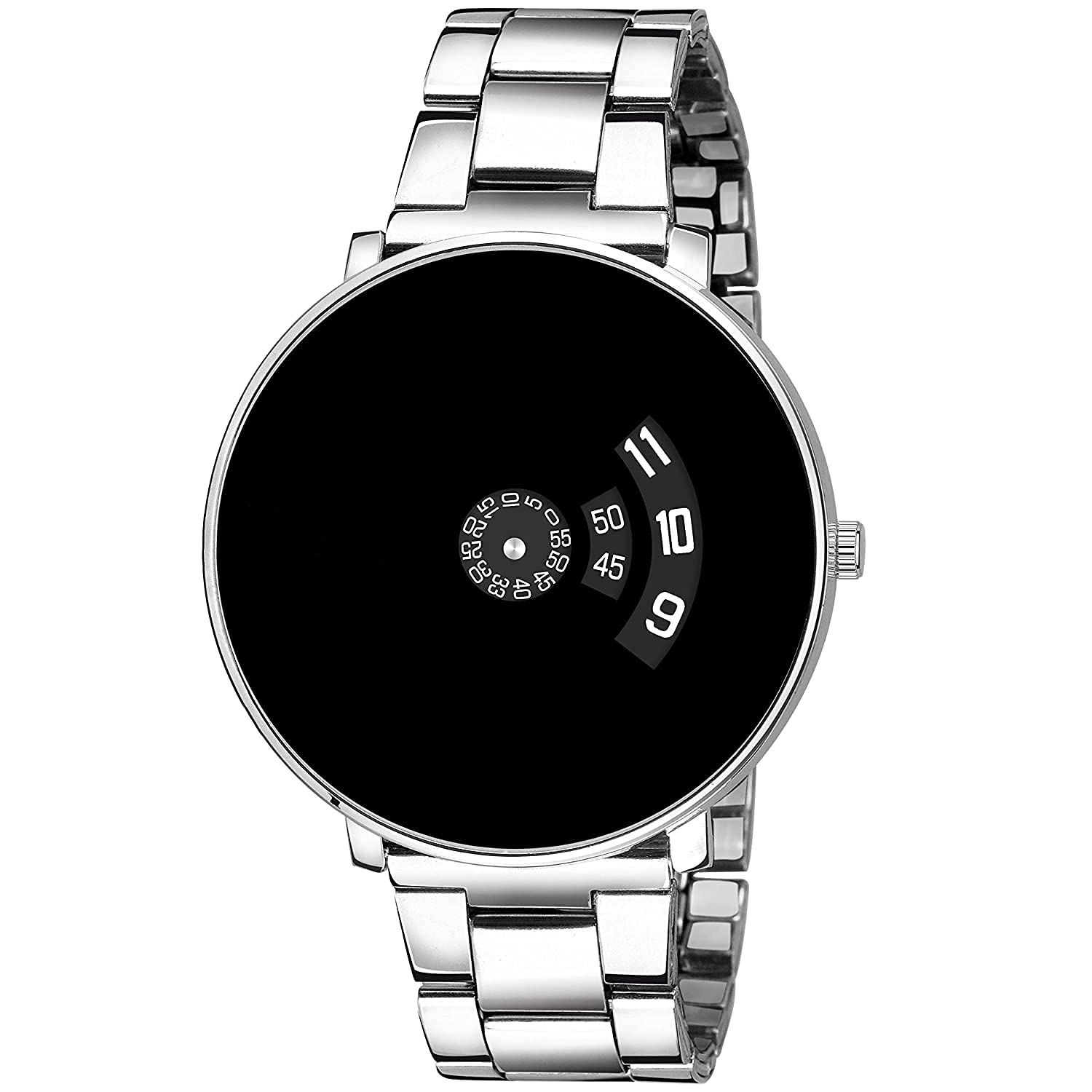 TRUEZER Black Dial Stainless Still Belt Analouge Watch for Boys and Girls Watch Analog Watch