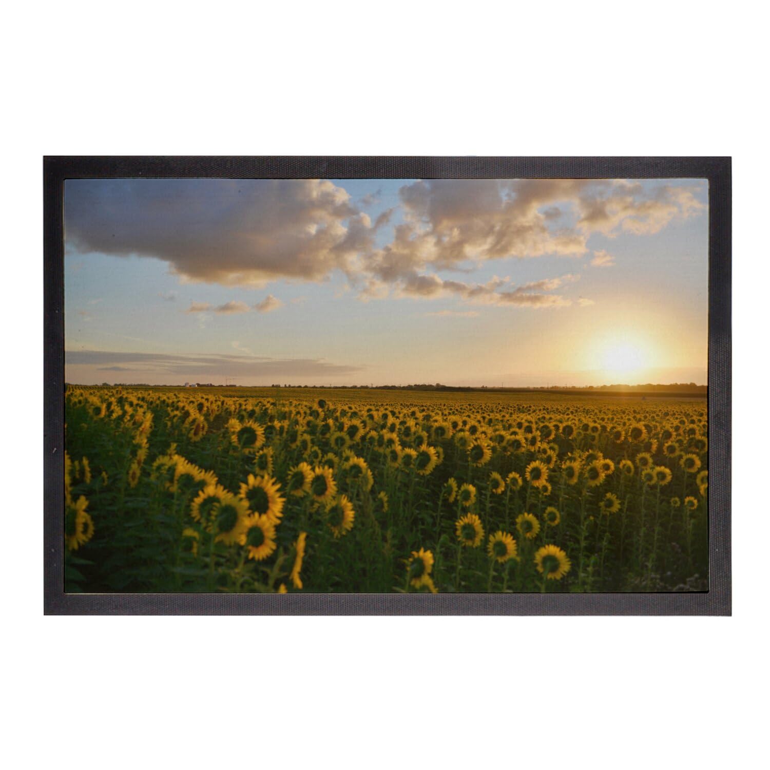 Paillasson Le Soleil se Lève sur Un Champs de Tournesol 60x40cm