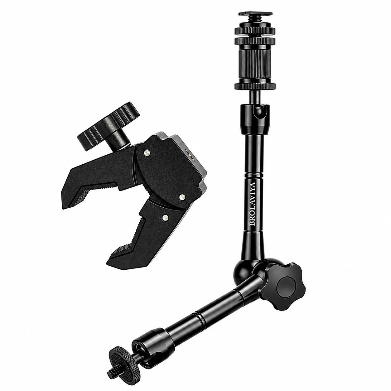 BROLAVIYA 11 Inch Adjustable Magic Articulating Arm for DSLR Camera, LED Light, Flash Light, Monitor, Ring Light, Microphone, Aluminum Alloy-picture-19