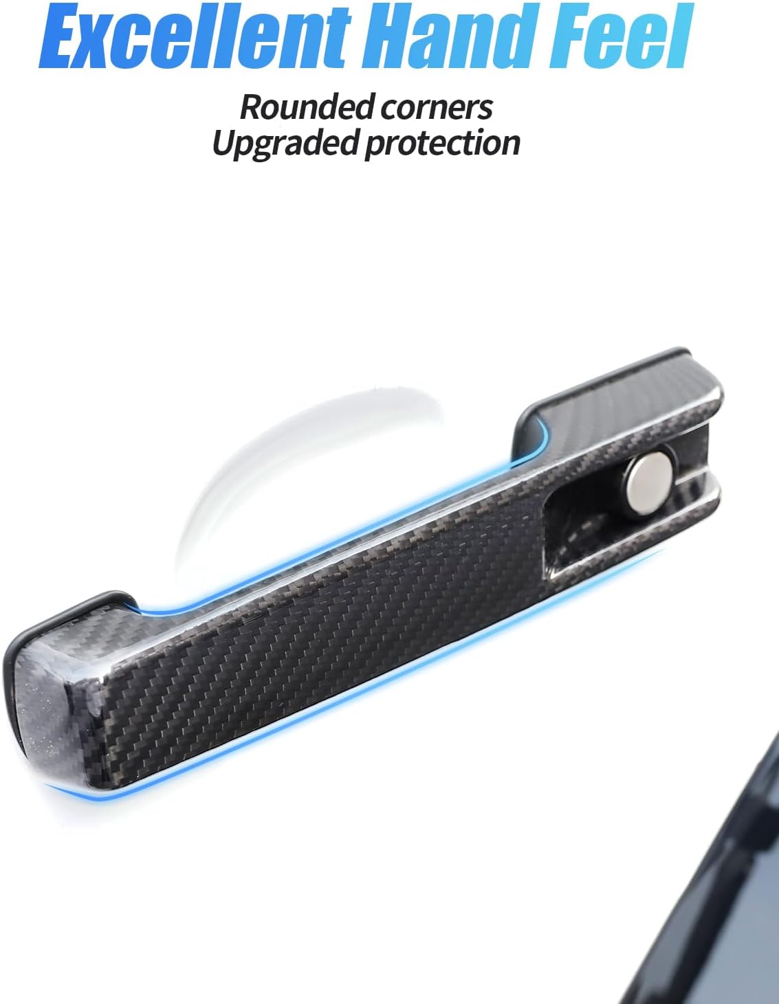 Real Carbon Fiber Exterior Door Handle Cover Trim Accessories Compatible with Mercedes Benz G Class W464 G65 G55 G63 G500 G550 G350 2019-2025