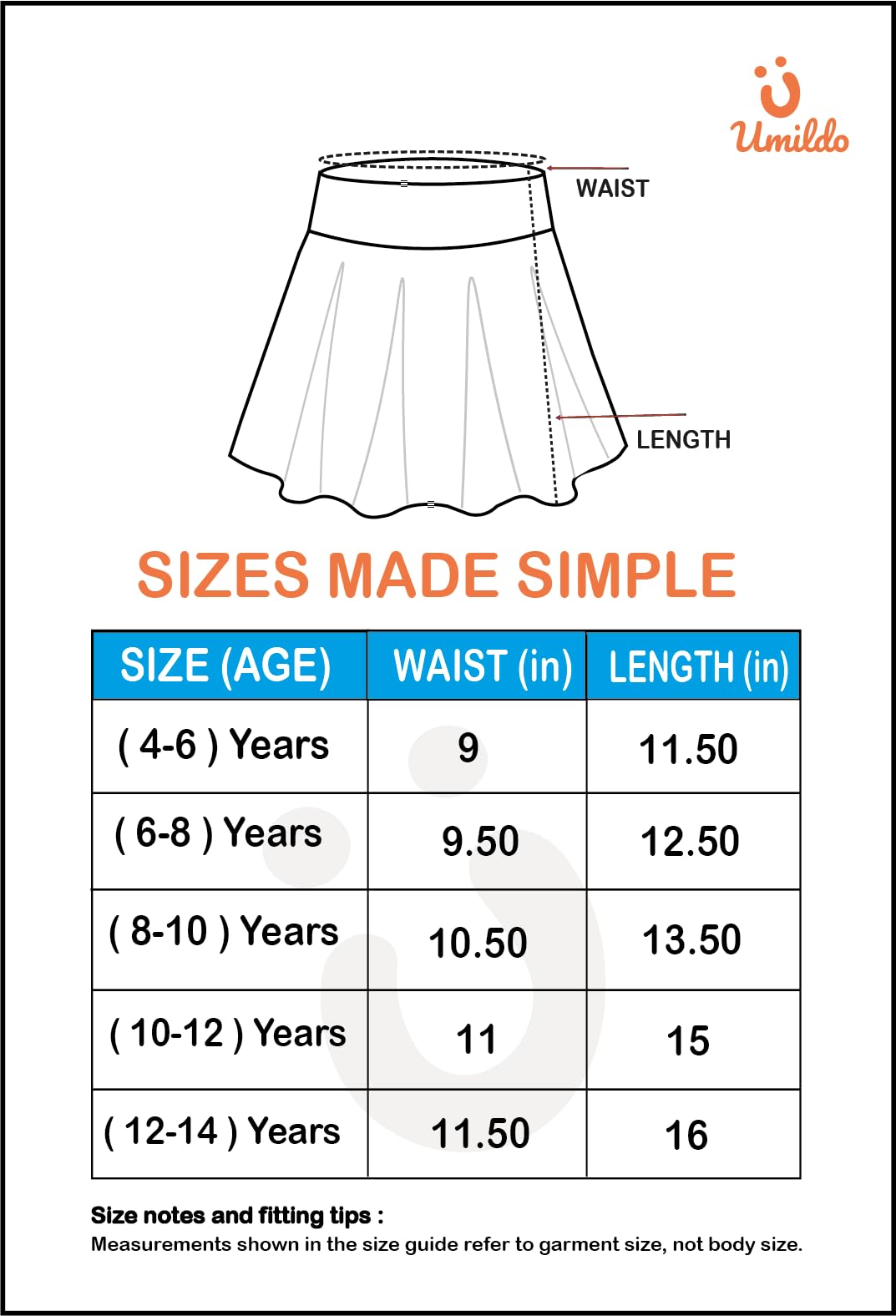 UMILDO Girls Activewear Skorts – Aqua Solid Sports Skorts with Convenient Pockets and Built-in Shorts for Tennis Skating & Dance (Ages 4–14) - Image 2 thumbnail