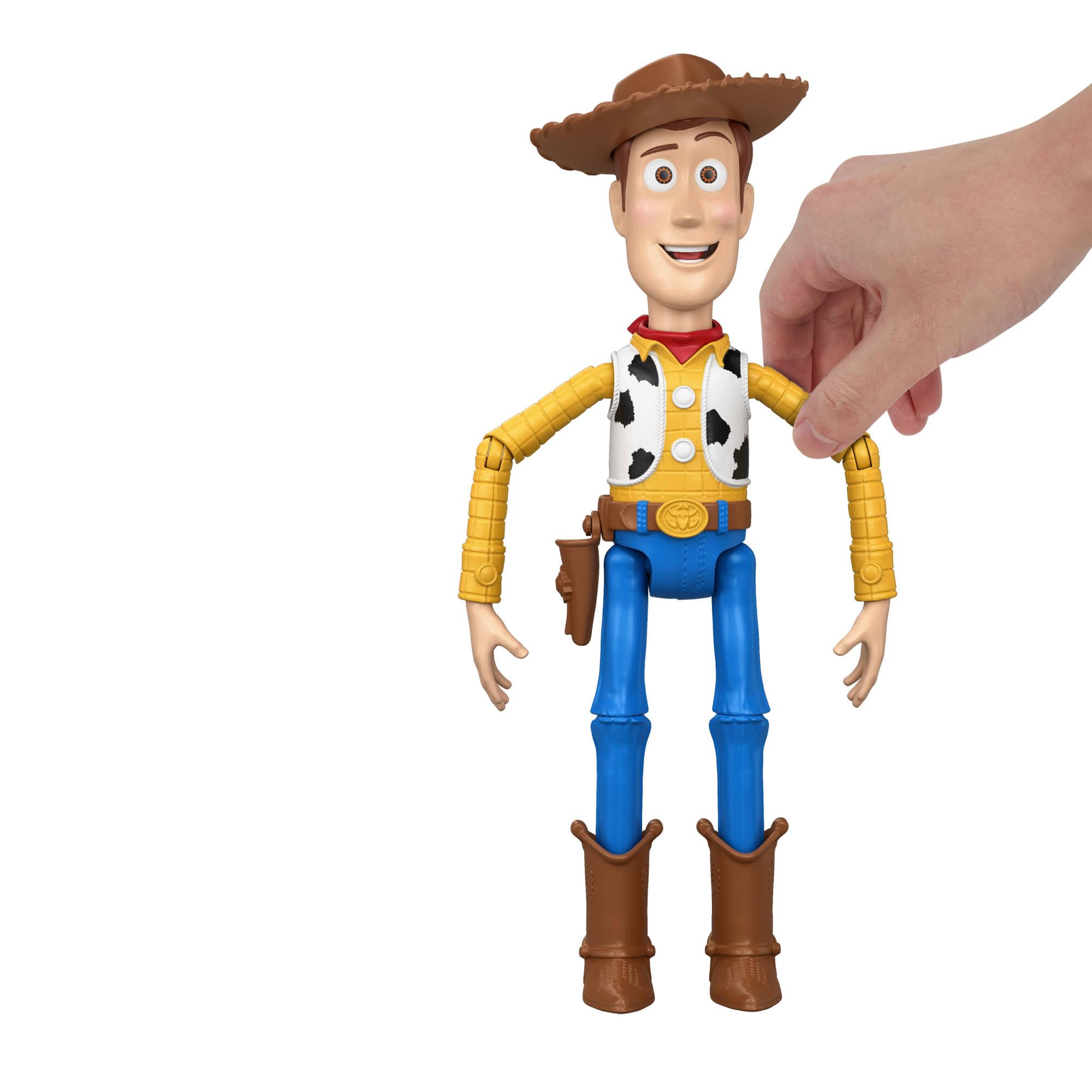 Mattel Disney Pixar Toy Story 5 Figura de acción de Woody Corredor de 30,48 cm con más de 50 Frases y Sonidos de la película, Fiel a la película, Versión española, JMW22