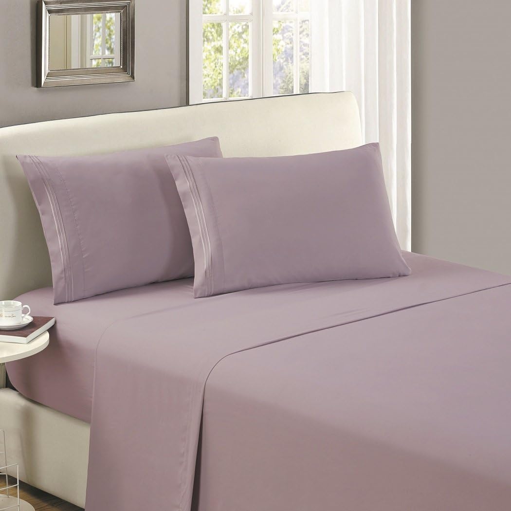 Mellanni Luxury Flat Sheet - Brushed Microfiber 1800 Bedding Top Sheet - Wrinkle, Fade, Stain Resistant - Ultra Soft - 1 Flat Sheet Only (Queen, White): Home & Kitchen