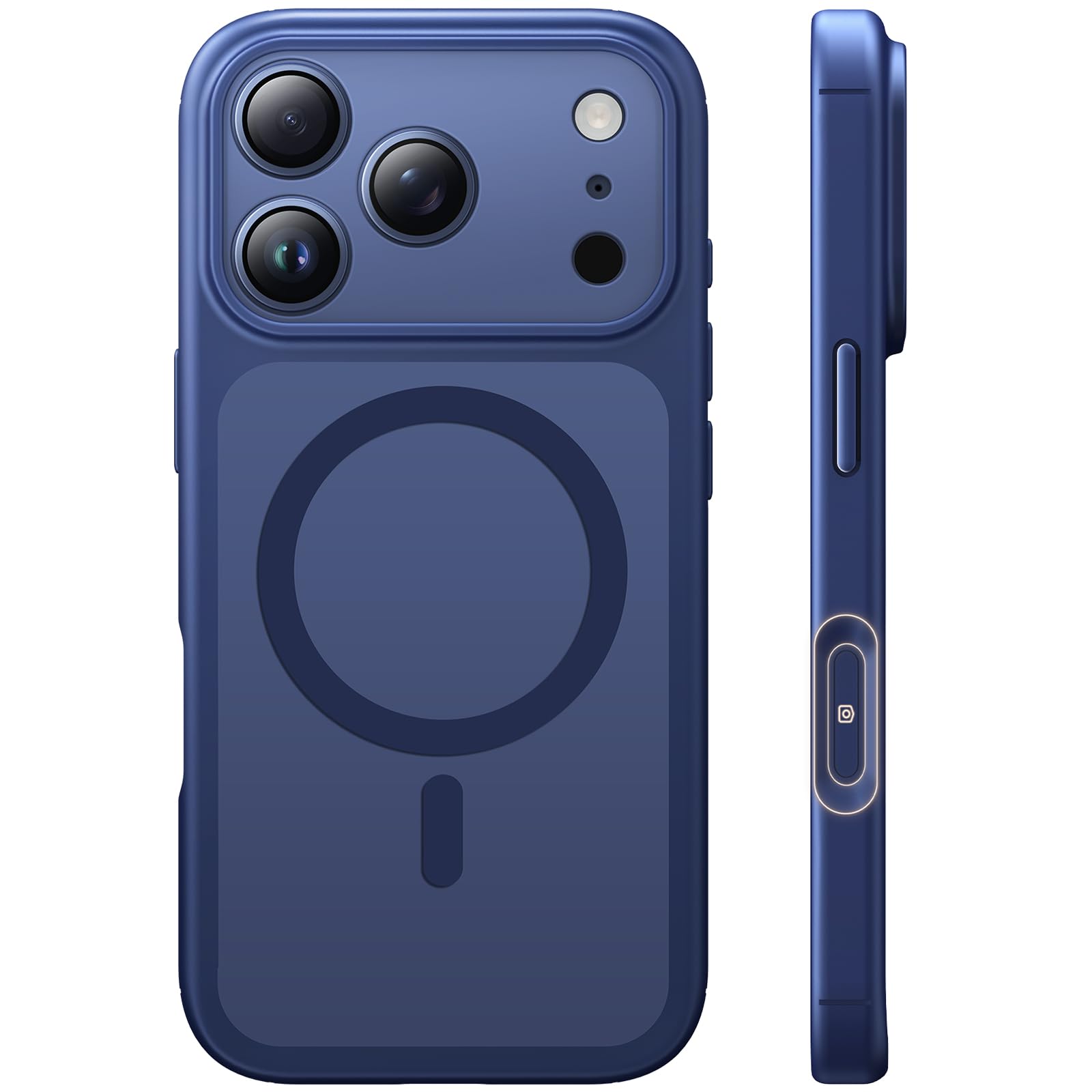TAURI Magnetica Cover per iPhone 17 Pro Max con Protezione Totale dell'Obiettivo, [Compatibile con MagSafe] Protezione dei Pulsanti della Fotocamera, Protezione Militare Antishock Sottile - Blu
