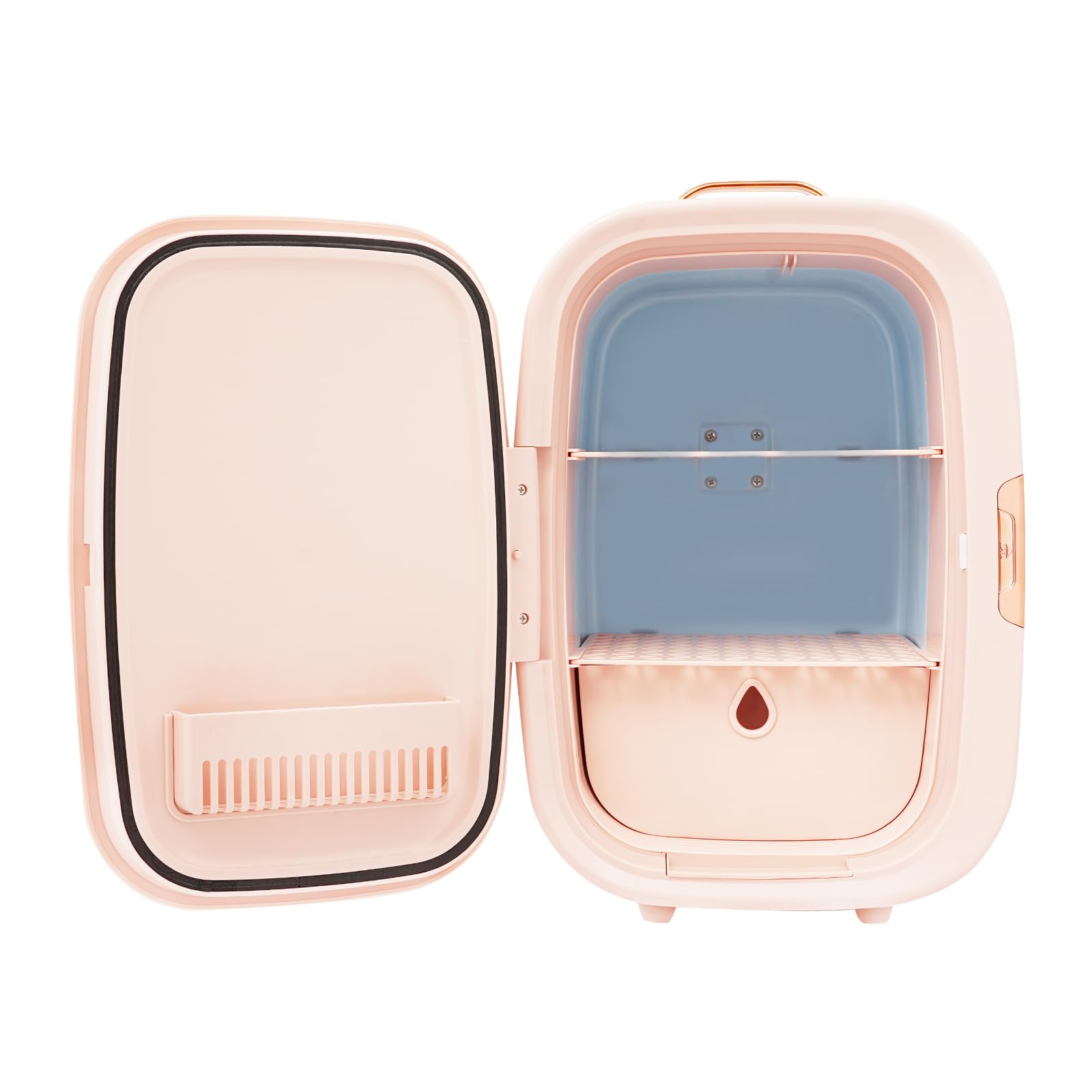 Mini Kosmetik Kühlschrank Auto Kühlschrank Mini Kühlbox, Ultra-Leise (20 dB) mit LED-Spiegel für Skincare & Make-up, klein Kühlschrank für Hautpflege Schlafzimmer und Badezimmer,29 x 25 x 44 CM (Rosa)