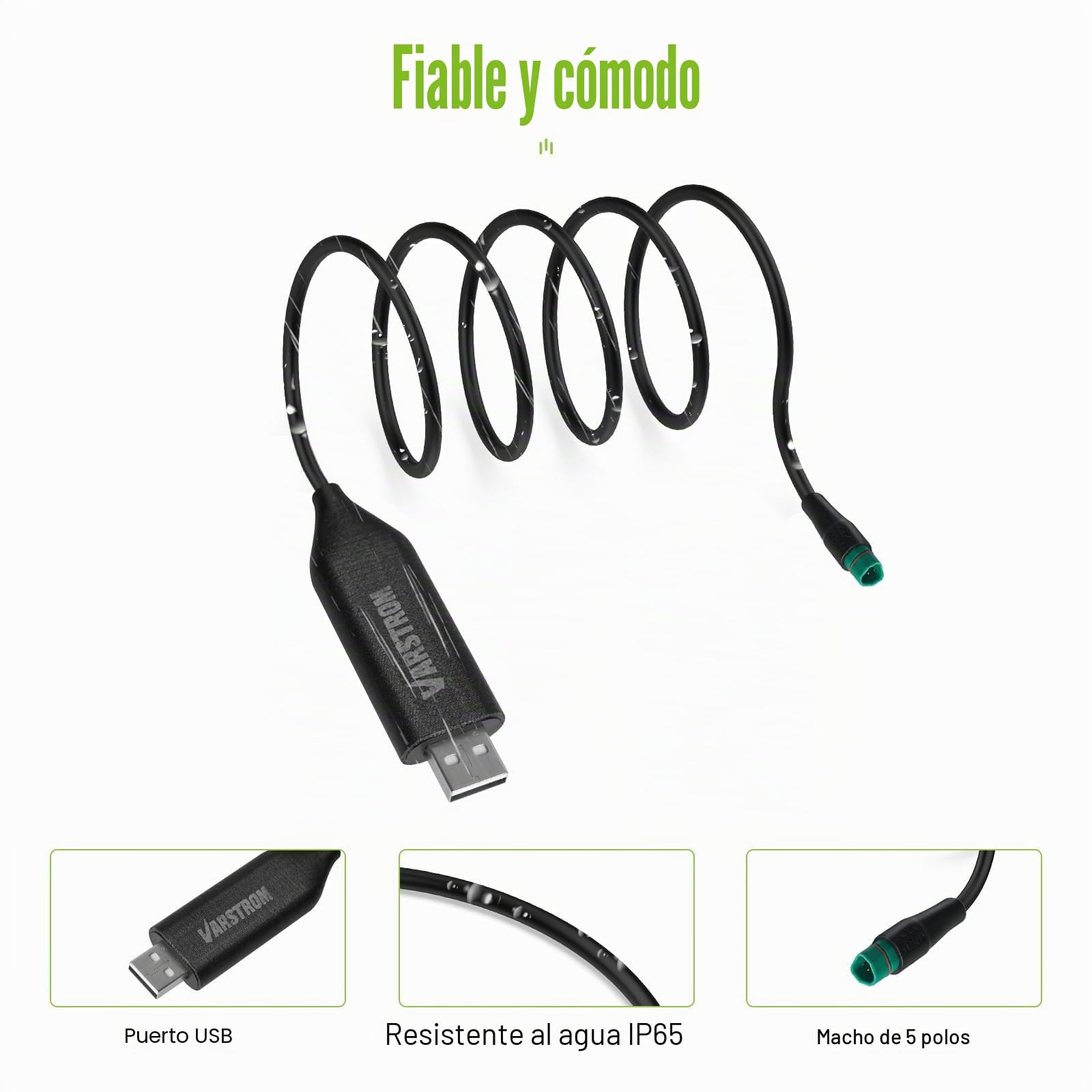 Cable de Programación Motor Central BAFANG BBS-HD BBS01B BBS02B | Varstrom Cable de Programación Motor Central BAFANG – Compatible con Kit BBS-HD BBS01B BBS02B con Protocolo Can – 110 cm