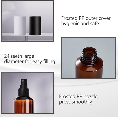 Miniatura 3 de Botella de spray de viaje portátil, 3 botellas de spray de niebla fina de 3.4 fl oz3 onzas para aceites esenciales, botella vacía de spray facial de