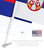 Vista 73 de Bandera de Estados Unidos con poste para coche, bandera para carros, 2 unidades, bandera de América, capó para auto, 4 de julio, decoración