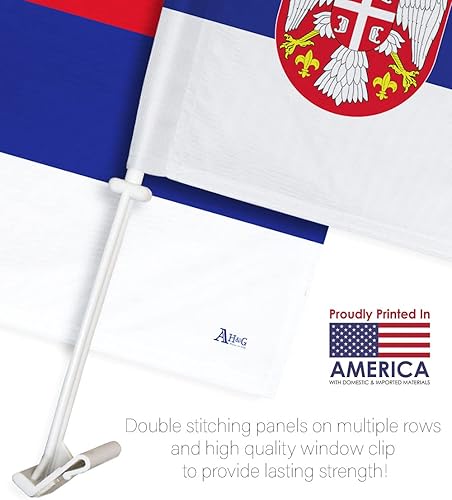 Miniatura 73 de Bandera de Estados Unidos con poste para coche, bandera para carros, 2 unidades, bandera de América, capó para auto, 4 de julio, decoración