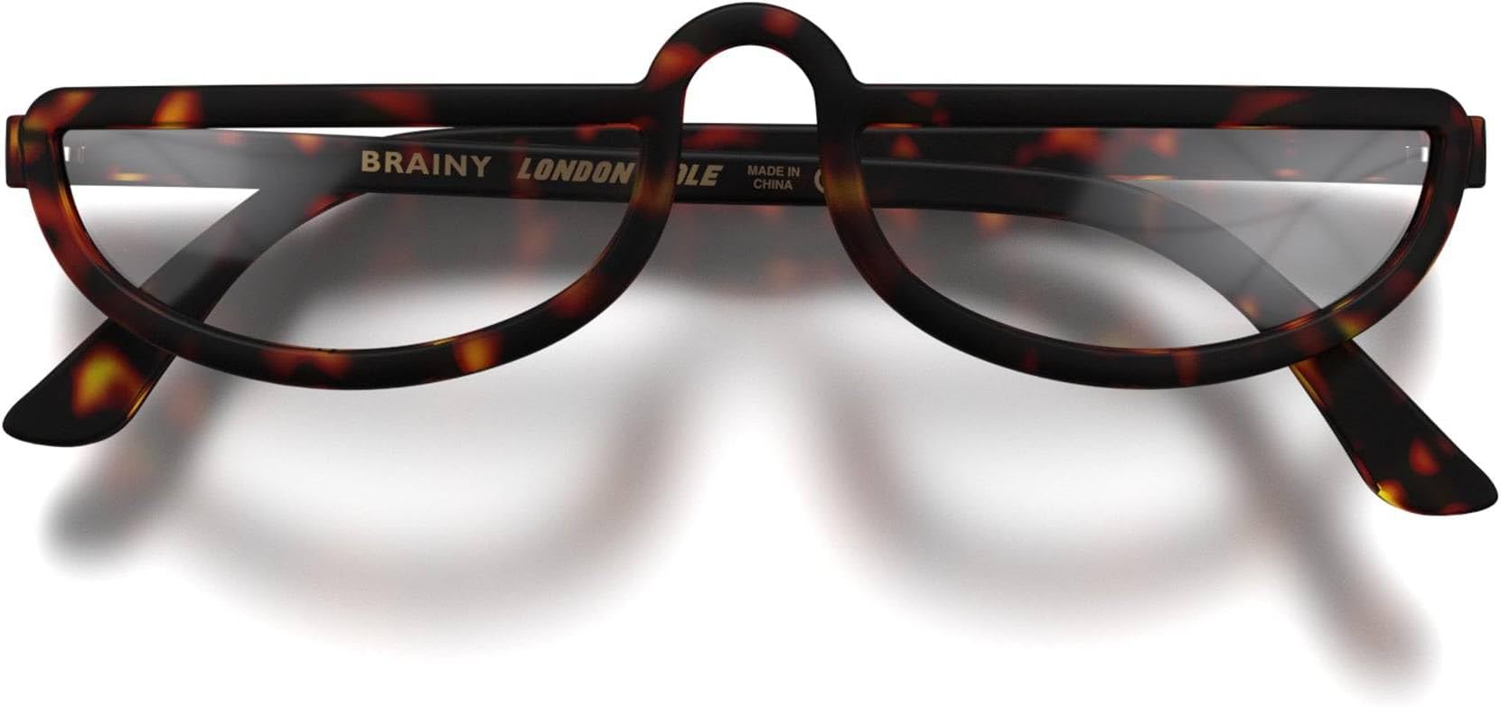 LONDON MOLE® Brainy reading glasses | Cool half moon shaped readers | Unisex | Spring hinges