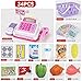 Sotodik Cash Register Pretend Play Supermarket Shop Toys with Calculator ,Working Scanner,Credit Card ,Play Food ,Money and More(Color May Random)