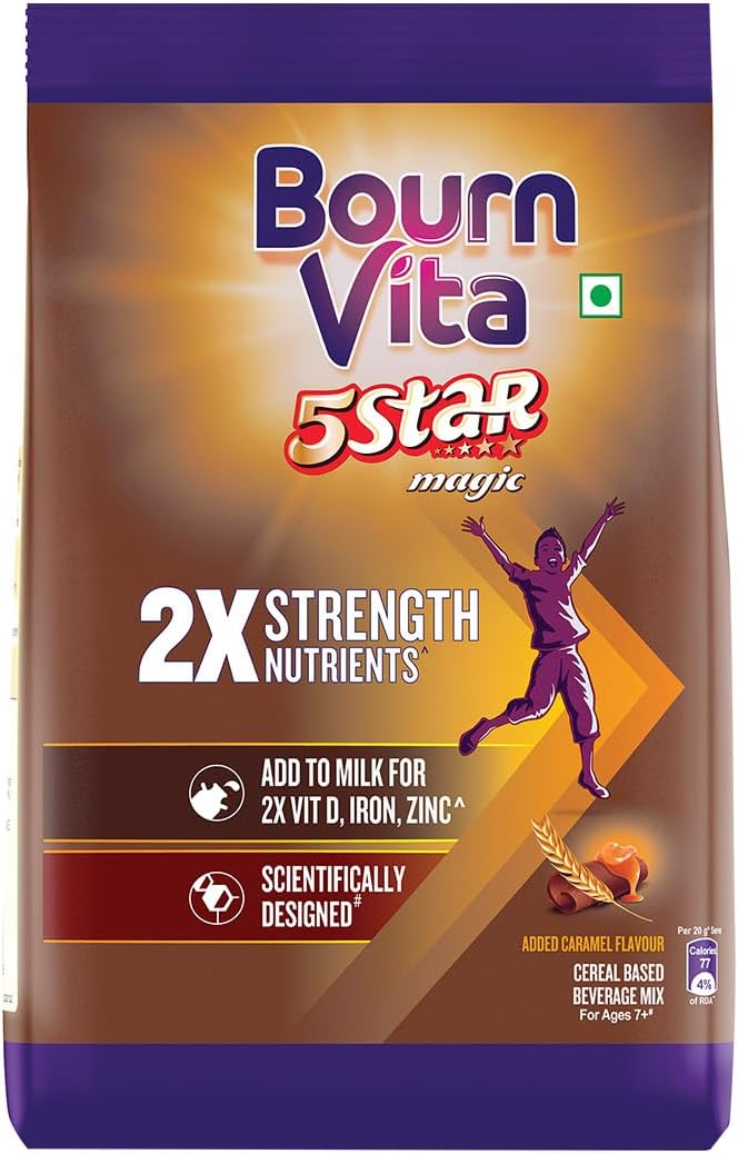 Bournvita 5 Star Magic Nutrition Drink, 500 g Pouch