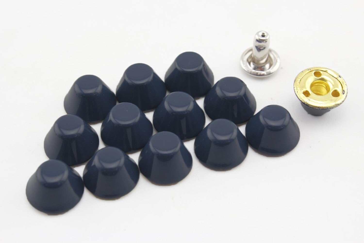 Barrel Riveted Purse feet 3/8" / 10mm Iron Spike Rivet Studs Spots Leather Rivet for Bag Making Clothing Shoes Deep Blue M64D