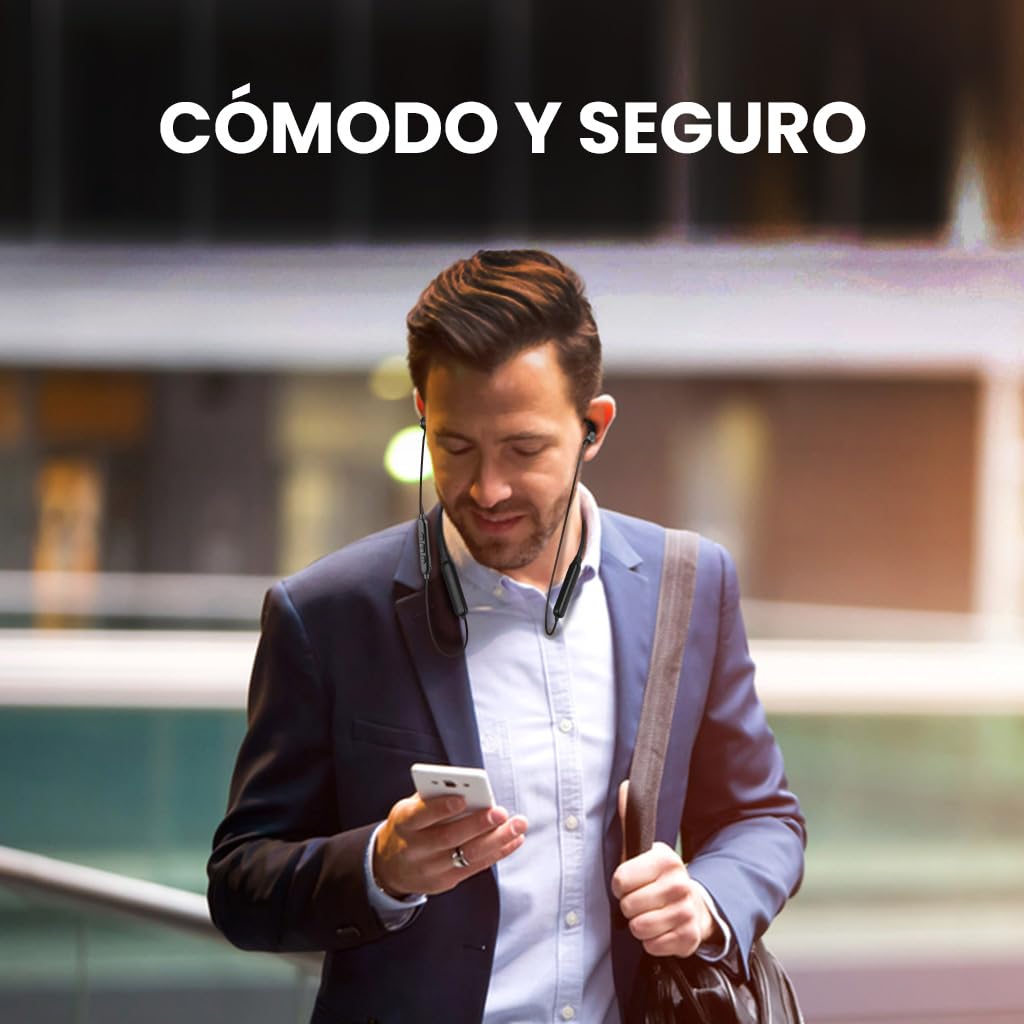 Avantree NB16-Q - Auriculares Bluetooth 5.2 In-Ear con Qualcomm aptX Adaptive, 20h de Autonomía, Cómodos y Seguros para Smartphones, Smart TVs y PC