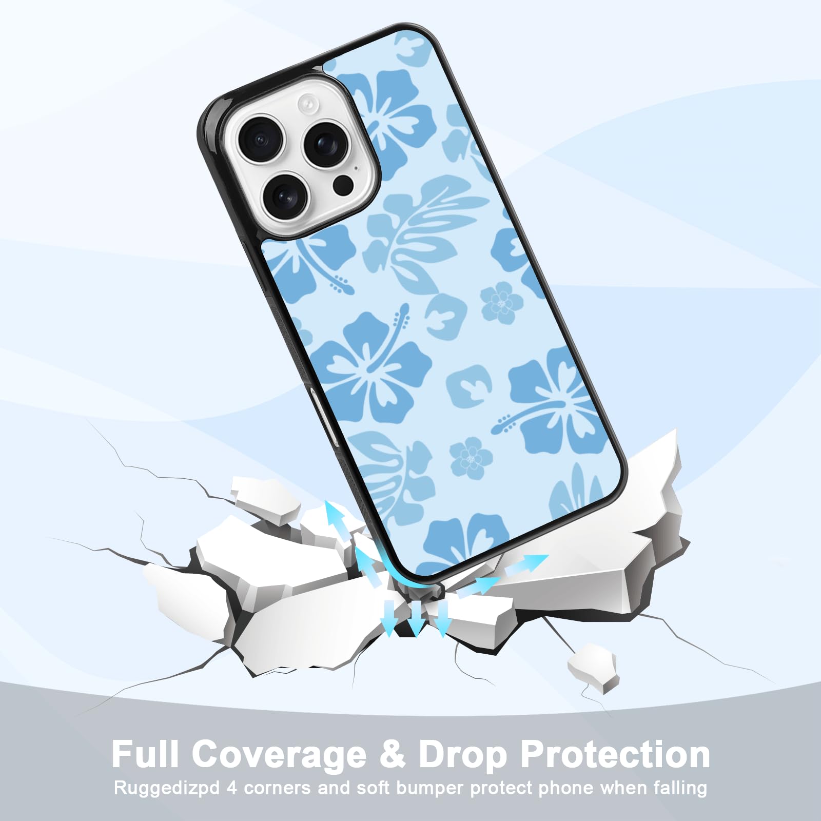 Amazon.com: FANXI Blue Hibiscus Phone Case Compatible with iPhone