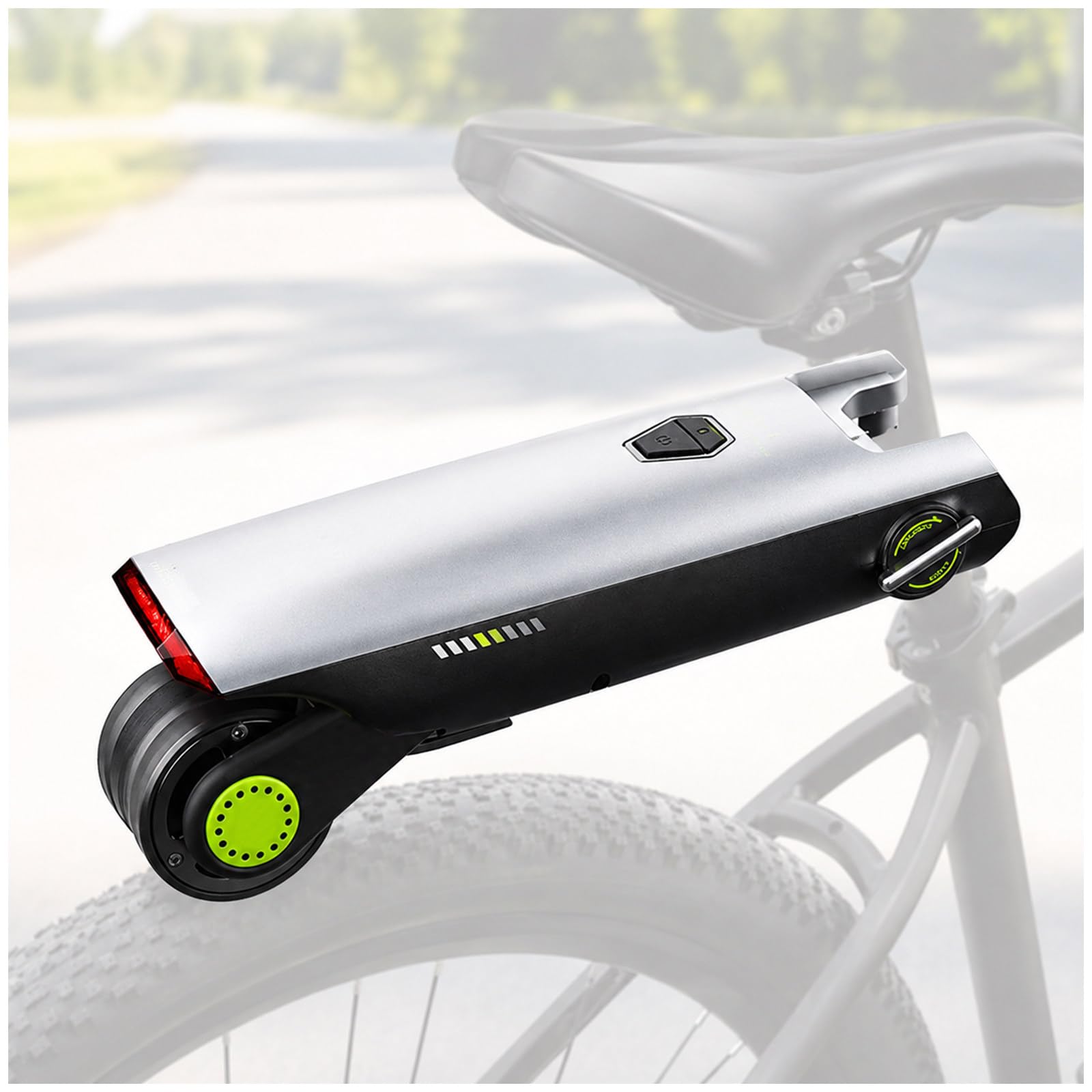 Wangyingxu 25KMH Electric Bike Booster with 50KM Long Range, Portable Bicycle Power Assist Booster, 4 Riding Modes, App-Controlled Drive Unit for Mountain & Road Bikes